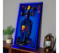 Cadre avec éclairage LED RGB Multicolore Compatible avec Lego Technic Racing F1 42206 Voiture de Course - Compatible avec Lego F1, Support Mural pour collectionneurs Adultes (Voiture Non Incluse)