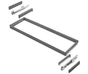 Cadre avec glissières sortie totale pour armoire Quartz - titane - 1062 - 1088 mm EMUCA