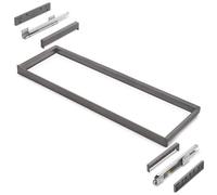 Cadre avec glissières sortie totale pour armoire Quartz - titane - 762 -788 mm