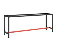 Cadre Banc De Travail Noir Mat Et Rouge Mat 210x50x79 Cm Métal Vidaxl Vidaxl Rouge