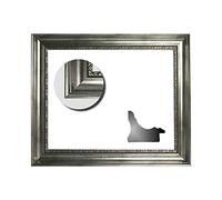 Cadre baroque argenté décoré 672 ARG - Cadre amovible 28 x 35 cm