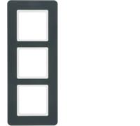 Cadre Berker Q.7 3 plis anthracite velours Q.1/Q.3/Q.7 10136186