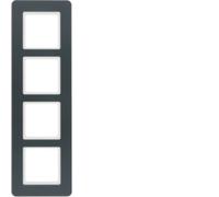 Cadre Berker Q.7 4 plis anthracite velours Q.1/Q.3/Q.7 10146186