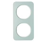 Cadre Berker R.1 2 plis alu/blanc 10122174