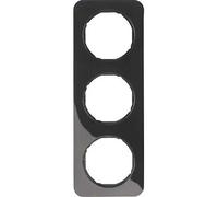 Cadre - BERKER - R1 - Noir brillant - 3 éléments
