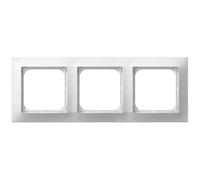 OSPEL Cadre triple horizontal Impression Blanc Plastique laqué 2-4 photos