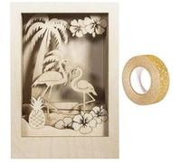 Cadre bois à motif 3D Flamant 20 x 30 cm + masking tape doré à paillettes 5 m Beige https://www.fnac.com/mp43323640/Cadre-bois-a-motif-3D-Flamant-20-x-30-cm-masking-tape-dore-a-paillettes-5-m-Rayher/w-4?oref=db382d9f-747b-deb9-3107-6f023fd924e2