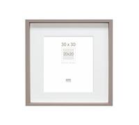 Cadre bois en taupe pour encadrer des objets taille image 30,0 x30,0 cm;
