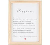 cadre bois lettre définition parrain 14.5x19.5cm - générique 94892 Gris G