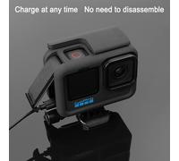 Cadre Boîtier Protection Frame Fixation Compatible avec GoPro Hero 9/10/11 Coque Bordure avec Prise et vis Mobiles Amovibles Noir