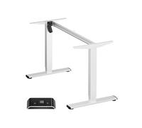 ONKRON Cadre Bureau Assis Debout Électrique 120-170 cm, 70 kg, WDF221E-W | Piètement assis-debout, vitesse de 25 mm/s, largeur réglable, commande électrique, pour bureau, études & télétravail, blanc
