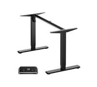 ONKRON Cadre Bureau Assis-Debout Électrique, Réglable en Hauteur, Max 70 kg, pour Plateaux 120-170 cm, Accessoire Bureau Travail WDF221E-B Noir Noir G