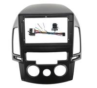 Cadre Cadre de Tableau de Bord Façade d'autoradio 9 Pouces 2DIN avec Faisceau de câbles, connecteur et Cordon d'alimentation, Compatible avec Hyundai i30 1 FD 2007-2011(Frame MT Cord-9 inch)