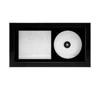 Cadre CD en bois massif avec façade en acrylique pour pochettes d'album, 35 x 19 x 5 cm, montage horizontal ou vertical