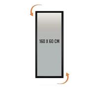 Cadre Clic-Clac angle 90° 160 x 60 cm - Noir