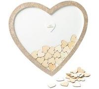 cadre coeur livre d'or 37x40cm champagne pailletté - artifetes 77413 Jaune G