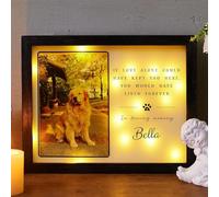 Cadre commémoratif : cadre photo en bois avec écran photo, souvenir du chien décédé, cadre photo pour chien ou chat (10 x 8