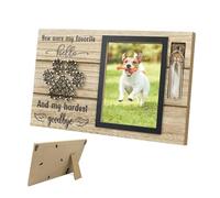 Cadre commémoratif de perte de chien - Souvenir en bois, support photo commémoratif | Présentoir commémoratif réconfortant, parfait pour célébrer et se souvenir de vos animaux de compagnie bien-aimés,