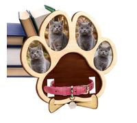 Cadre Commémoratif pour Chien - Mignon Ornement en Bois en Forme de Patte,Cadre Commémoratif Adorable pour Animal de Compagnie - Sympathie Deuil Perte Décès Maison Tombe Chiot Chien Chat