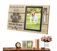 Cadre commémoratif pour chiens - souvenir de solidarité La perte du chien | Cadre photo chien, en bois animaux domestiques avec bouteille Urne An