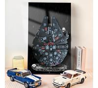 Cadre Compatible avec Lego Star Wars Le Faucon Noir, Tableau d'affichage mural Compatible avec Lego 75389, Taille : 75x45 cm