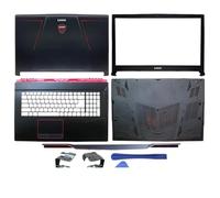 Cadre Compatible avec ordinateur portable compatible avec GE73 GE73VR 7RF MS-17C1 MS-17C3 MS-17C5 avec coque arrière LCD, charnières avant, repose-mains, coque inférieure alternative(ABCD SET)