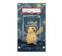 Cadre Compatible avec Pokémon Pikachu with a Grey Felt Hat - Van Gogh Museum Promo - Boîtier de Protection avec Illustration étendue pour Carte gradée PSA