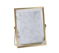 Cadre contemporain en métal pour photos et œuvres d'art avec motif flottant pour une meilleure présentation (doré - 15,2 cm)