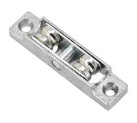 Cadre coulissant en acier inoxydable pour rouleau de poulie de fenêtre, roue en alliage de zinc pour rail à battant, guide plat/fente de type 88, roulement à noyau en cuivre, matériel de rechange (1#)