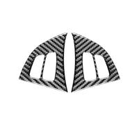 Cadre Couverture Garniture Pour BMW Pour X5 Pour X6 E70 E71 2008-2013 2PCS En Fiber Carbone Volant De Voiture Bouton Autocollants Couverture Garniture Autocollants Accessoires