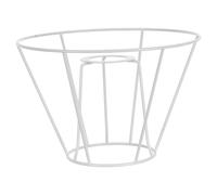 Cadre D’abat-jour en Fil de Fer Métal E27, Style Trapèze | Structure Blanche, Sommet Étroit et Base Large, Intérieur Spacieux, pour Projets de Lampe sur Table et Montage Rétro