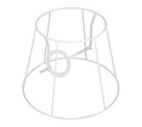Cadre D’abat-jour Rond Soi-même en Fer, Blanc, Moderne | Support Métallique Résistant à Déformation, Facile à Nettoyer, pour Décoration Maison et Projets D’éclairage