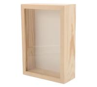 Cadre D’exposition pour Taxidermie 21x14,5x6 CM en Bois | Couvercle Transparent, Rangement Multifonction, Présentation Diy, Visibilité Améliorée, Beige, Maison