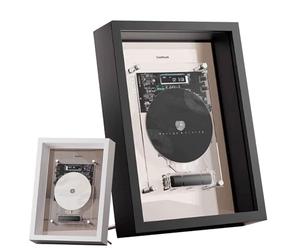 Cadre D'affichage CD avec Couvercle Anti-poussière Et Télécommande, Lecteur CD Mural avec Bluetooth 5.0 / Sortie Aux 3,5 Mm, sans Haut-parleurs, pour Maison/Couloir/Bureau/décoration Murale White