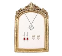Cadre d'affichage de bijoux vintage, plateau de bijoux vintage - Support à bijoux en résine avec support en velours de style baroque | Organisateur de porte-boucles d'oreilles fait à la main pour la S