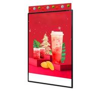 Cadre D'affichage De L'affiche à Led Murale, Boîte Lumineuse à Led En Verre Ultra-mince, Affichage Publicitaire à Menu Rétro-éclairé Pour Les Restaurants, Les Magasins, Les Cafés Noirs (1pcs) A2