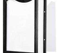 Cadre d'affichage en jersey de bois avec couvercle en acrylique résistant aux rayures et matériel compatible pour montage vertical ou horizontal (33 x 43 cm)
