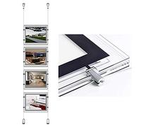 Cadre d'Affichage LED Acrylique Lumineux Suspendu à la Fenêtre - Support de Panneau Publicitaire pour Bureau Immobilier