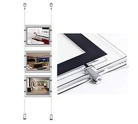 Cadre d'Affichage LED Acrylique Lumineux Suspendu pour Fenêtre Immobilier - Support de Panneau Boîte Lumineuse de Bureau