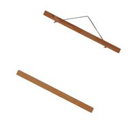 Cadre d'affiche, Cintre d'affiche Magnétique avec 4 Bandes de Bois, Cintre d'affiche en Sciure de Bois pour Affiches, Impressions, Photos, Tissu (50cm)