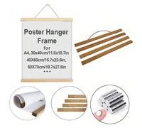 Cadre d'affiche magnétique en bois de teck de pin, cadre d'affiche aimanté pour affiches, impressions, photos, tableaux, cartes, rouleaux et œuvres sur canevas 1 pièce, rouleau de suspension, cadre ph