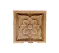 Cadre d'angle vintage en bois non peint sculpté pour décoration murale, porte, meubles, figurine miniature 15 cm3 1 pièce