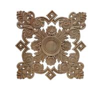 Cadre d'applique d'angle en bois sculpté non peint carré for meubles de maison, armoire murale, porte, décoration artisanale pour les meubles, les armoires, les murs et les po(24cm)