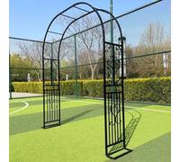 Cadre d'arche en métal haute résistance pour pergola de mariage, treillis pour plantes grimpantes, décoration extérieure pour cours, arche de rose avec base - Parfait pour les événements et les