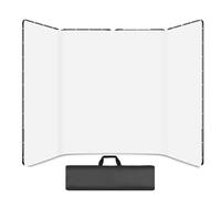 Cadre d'arrière-Plan panoramique Pliable, Grand écran avec Support et Sac de Rangement, système de Support d'arrière-Plan Photographique Infroissable pour la Prise de Vue(White)