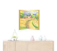 Cadre d'art magnétique - 25 cm - Strass - Écran carré autocollant - Support de bricolage - Décoration murale - Accessoires de peinture pour œuvres d'art, vitrine, chambre, bureau, simple