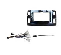Cadre D'autoradio 2DIN 10 Pouces LHD pour Toyota pour Previa pour Estima pour Tarago XR50 2006-2016 avec Câble d'alimentation Et Adaptateur WEFOLCC(Black,Frame Cable)