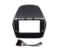 Cadre D'autoradio 9 Pouces 2 DIN avec Lecteur DVD MP5 Panneau D'installation Kit Garniture Tableau Bord pour Hyundai pour Tucson IX35 2010-2015 POMPOMPUR(9 inch Frame Cord)