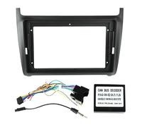 Cadre d'autoradio de 9 pouces/adapté for VW Volkswagen Polo 5 Golf Passat Kit de montage de tableau de bord GPS Installer le couvercle de l'adaptateur de panneau Câble Fascia Canbus Cadre de Panneau
