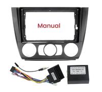 Cadre d'autoradio pour tableau de bord - Câble d'alimentation Canbus - Convient pour BMW Série 1 2008 2009 2010 2011 2012 - Kit de façade d'écran Android 9" (BM08)